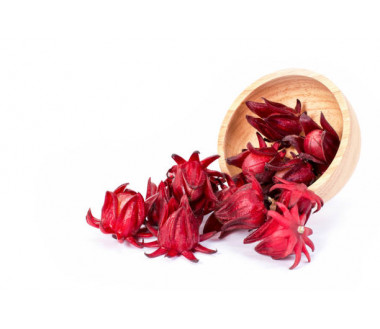 Fleurs d'hibiscus rouges biologiques